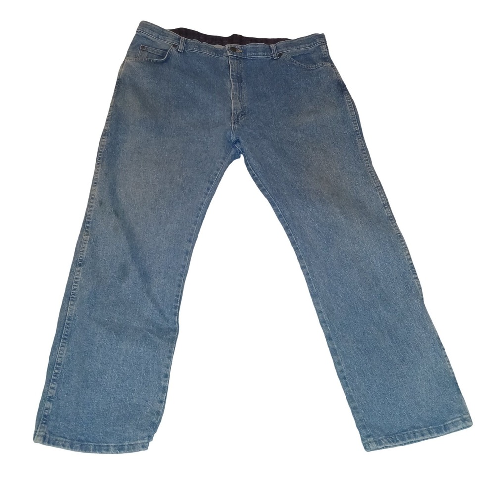 Wrangler Authentics Mens Straight Leg Jeans Mid Wash Blue Denim 42x30